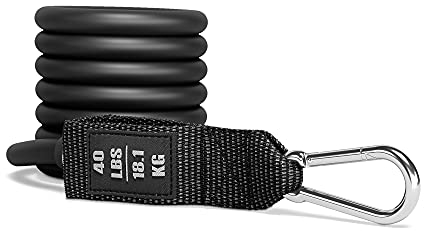 Zubehör für Resistance Bands Widerstandsband Set - Expander Tubes Bänder Band Fitnessbänder - Widerstandsbandset: 5 Widerstandsbänder, Griffe, Türanker, Fußschlaufen | Fitnessband Fitness (Black)