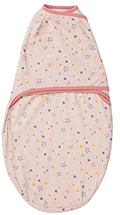 ClevMama Pucksack Neugeborene - Baumwollen Babyschlafsack, (0-3 Monate), Rosa