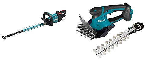 Makita DUH601Z Heckenschere 60 cm 18 V (ohne Akku, ohne Ladegerät), Bunt & Akku-Grasschere (18,0 V, ohne Akku, ohne Ladegerät) DUM604ZX
