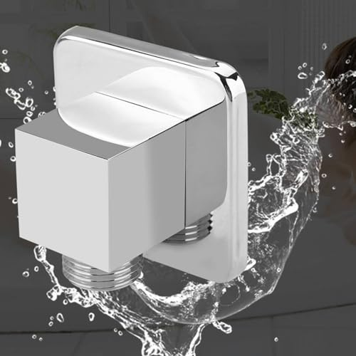 Tissting Wandanschlussbogen, Polierter Duschschlauchanschluss aus Messing mit G1/2 Gewinde für Badezimmer, Robuster Chrom Duschauslauf für Handbrause und Dusche