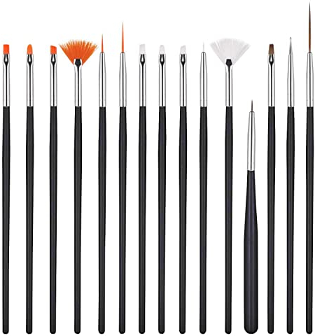 15PCS Fondant Kuchen Bürsten Set, Kuchen Malerei Pinsel, Kuchen Pinsel Dekorieren Werkzeug Set für DIY Dekorieren von Kuchen&Keksen und Desserts