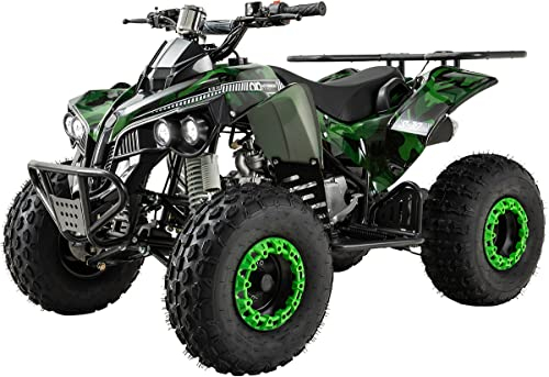 Actionbikes Motors Kinder Quad ATV S-10 125 cc | 4-Takt 125ccm Motor bis 𝟓𝟎 km/h - Kinderquad - Pocket Quad - Miniquad - Benzin Quads - Kinderfahrzeug - Für Kinder ab 8 Jahren (Lackiert Camouflage)