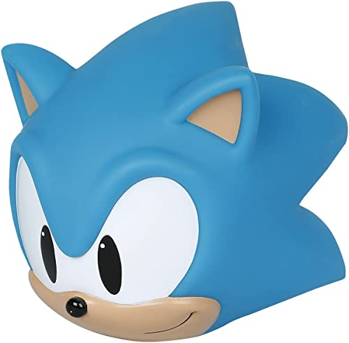 Sonic The Hedgehog 3D-geformtes Schallkopf-Stimmungslicht. Sonic Soft Glow Nachtlicht. Geformtes Gaming-Licht. Offiziell Lizenziertes Sonic The Hedgehog-Merchandise.