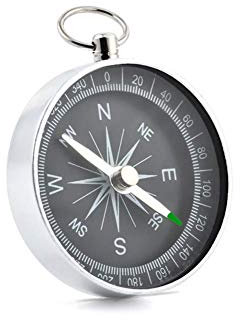 Générique 44 mm Mini Kompass Protable Aluminium Camping Kompass Wandern Navigation Schwarz Kreativ und Nützlich