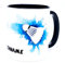 Badminton Tasse mit Namen personalisiert Federball Becher Geschenk Fan Kaffeetasse Zubehör Geburtstag Accessories Ausrüstung Dekoration Deko Equipment Geschenkideen Trainer Artikel Spieler Mann Frau