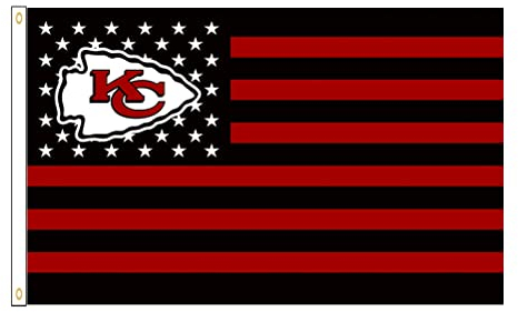 Oflying Chiefs Flagge Kansas City Nation Strips Banner 90 x 150D Polyester Flagge für Outdoor Garage Zimmer Männerhöhle