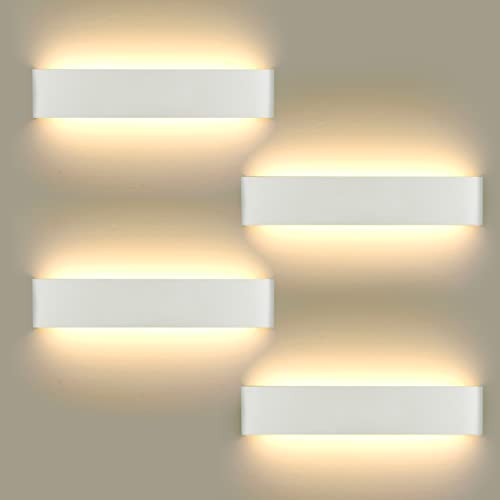 ChangM 4 Stücke Wandlampe LED 16W, Wandleuchte Innen Modern Wandlampen Wandleuchten Inkl. LED-Platine 110V-260V, für Badlampe Wohnzimmer Schlafzimmer Treppenhaus Flur Wandbeleuchtung, Warmweiß, 3000K