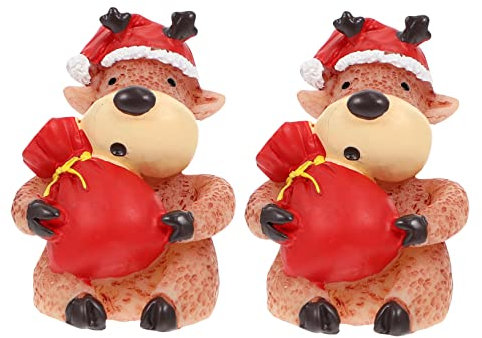 Mipcase 2 Stücke Weihnachten Igel Ornamente Kleine Christbaumschmuck Aquarium Urlaub Ornamente Aquarium Landschaft Ornament Adornos Para De Desk Topper Wohnkultur Modell