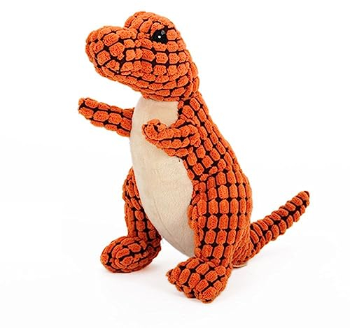 Neuer unzerstörbarer robuster Dino, 24,9 cm Hundekauspielzeug für aggressive Kauer, Stofftier, Spielzeug Plüschhund Hund Interaktiver Hund