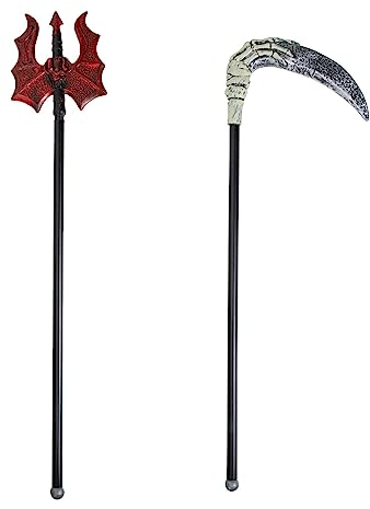 Healvian Lot de 2 fourchettes en plastique pour costume de diable d'Halloween