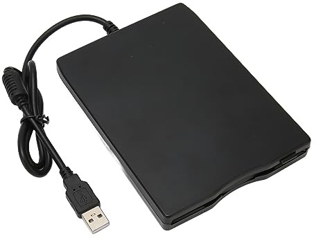 Bewinner Diskettenleser, 3,5 Zoll Externes USB-Diskettenlaufwerk für PC, 1,44 MB FDD Tragbare Diskette für PC Windows XP 7 8 10 11, Plug and Play