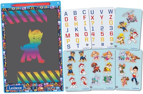 Lexibook, La Pat' Patrouille, Ardoise Magique, Jouet Artistique et créatif pour Filles et garçons, Format A4 avec dessins multicolores, Bleu/rouge, CRT10PA