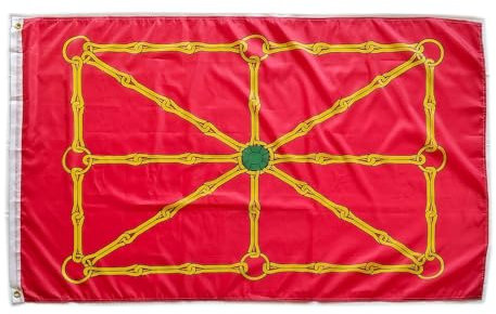 Bandera de NAVARRA INDEPENDENTISTA 150x90cm para Palo - Bandera REGIONALISMO Navarro 90 x 150 cm