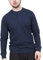 Mens Long Sleeve T-Shirt 100% Cotton Crew or Henley Neck Premium Top Navy