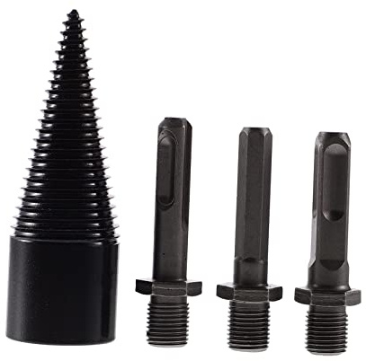 TOVINANNA Kindling Splitter Wall Mounted Woodworking Drill Bits Drill Bit Wood Splitting Log Splitter Tool Woodworker