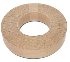 WoodPress 19mm Real Beech Edging Tape - 7.5m Iron On Edging Strip - Pre-Glued Wood Veneer Edging Tape for DIY Application - Edge Banding for Furniture Restoration - Hot-Melt Adhesive Wood Trim Edging