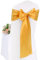 Pesonlook 50 Stück Gold Satin Stuhlschärpen Stuhl Dekorative Schleife Entworfene 17 x 275 cm Stuhlschärpen Schleife Krawattenband für Hochzeit Party Hoteldekoration (Gold)