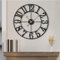 Maxstar 40CM Round Large Wall Clocks,Battery Operated,Silent Non Ticking,Farmhouse Vintage Decorative Analog Metal Wall Clock for Living Room,Kitchen,Bedroom Decor