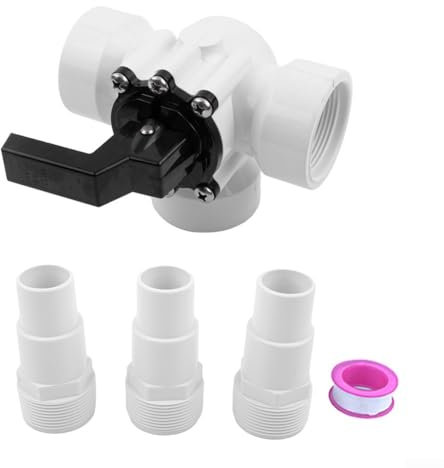 Vanne coulissante 3 voies avec filetage interne pour installations de piscine et spa