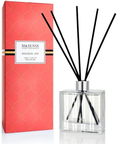 M&SENSE Duftstäbchen Set, 200ml Citrus & Kiefer Duft, Aroma Diffuser mit 7 Stäbchen, langanhaltender Raumduft für Badezimmer, Schlafzimmer, Regal, Geschenkidee für Sie, MSRD0102