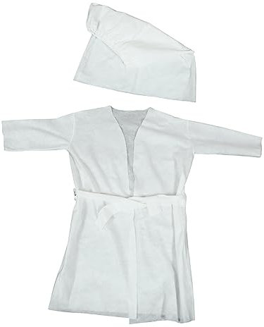 Milisten 1 Jeu jupe de bain jetable peignoir épaissi peignoirs d'invités serviette de bain unisexe portable spa hotel peignoir de salon à usage domestique peignoir simple coton blanche