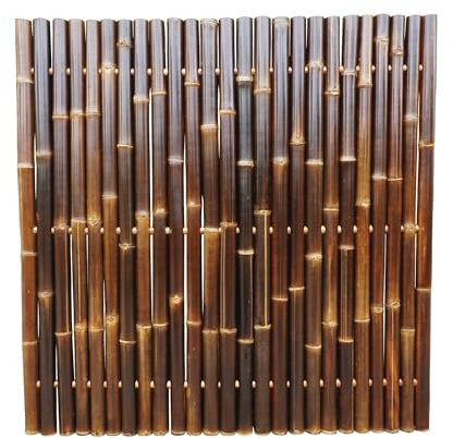 Clôture en bambou noir 60-90 mm 200 x 180 cm