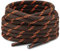 Stepace Rund Schnürsenkel [2 Paar] Reißfest Schuhbänder für Wanderschuhe Arbeitsschuhe Trekkingschuhe, ca. 4,5 mm Durchmesser, 70 cm - 180 cm Länge Kaffee Neon Orange-90(Punkte)