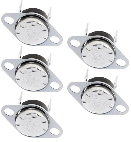 YINETTECH 5 Pezzi KSD301 Termostato 50°C 10A 250VAC Normalmente Aperto Interruttore Termostato Con Ripristino Automatico 20,6x31,8mm Per Forni A Microonde Macchine Da Caffè Pentole Per Cottura Rapida