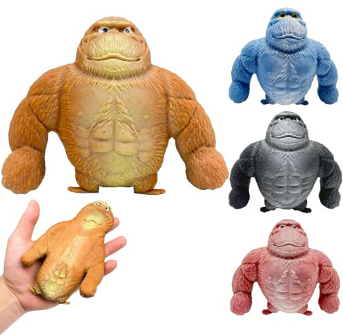 Gorilla Stress Toy, Gorilla Stressabbau Spielzeug, Gorillas Squeeze Toy, Squishy Monkey Toys, Irritability Gor/illa Toys, für Erwachsene, Anti-Anxiety Irritability Gorillas Toy (Brown)