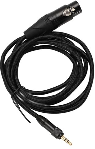 3.5mm to XLR Female Cable, Locking Balanced 1/8 Inch Stereo Jack to 3pin XLR Female Microphone Cable for Mixer Microphone, Transmitting Stereo Balanced Signals, Heavy Duty Gold