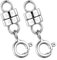 Gjinxi 2 Stück 925 Sterling Schmuck Verschluss, Magnetverschluss Verlängerungskette Magnet Schmuck-Verschlüsse Silber Kettenverschluss mit Karabinerverschluss für DIY Armband Halskette