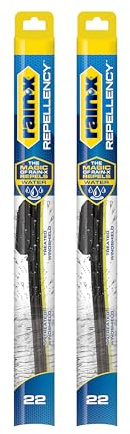 Rain-X 810363 Repellency Water Repellent Wiper Blades, 22 Windshield Wipers (Pack of 2), All Weather Streak-Free for Enhanced Visibility w/Water Repellency Formula [Amazon Exclusive]