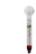 Thermomètre : thermomètre de Galilée décoratif rétro classique, thermomètre moyen en verre Galileo, cylindre en verre, boules de verre colorées et chiffres Hauteur