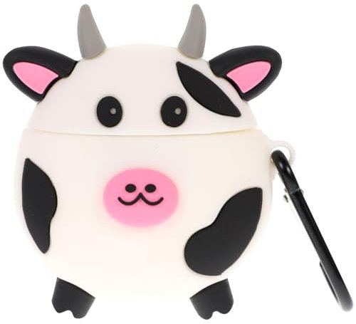 Holibanna 1pc Earphone Case Case Cow Charger First Headphones Headsets Headphone Mini Earbuds Ear Buds Charger Protector Head Phones White Silica Gel
