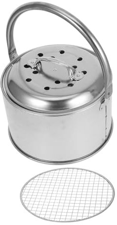 FONDOTIN 1ensemble Barbecue Portable avec Feu De Et Réchaud pour Camping Feu De Jardin Et Pique- Design Compact Et