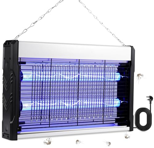 Lampada Antizanzare, Fly Zapper da 3200 V, insetticida elettronico e antimosche per giardini domestici e cucine commerciali