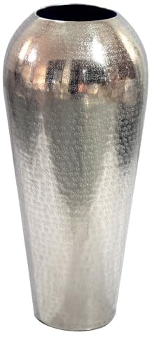 Wohnling Dekovase 23x23x50 cm Aluminium Silber Rund