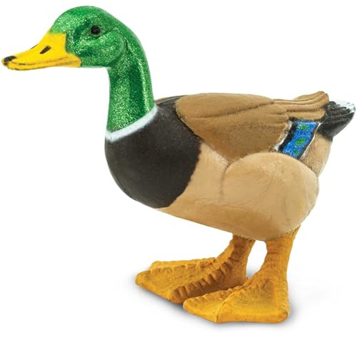 Safari Ltd. Mallard Duck Figurine - Hand-Painted, Realistic 3 Model Figure - Fun Educational Toy for Boys, Girls & Kids Ages 3+