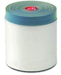 Kip 3833 Gewebe-Masker - Abdeckfolie mit Gewebeklebeband 1100 mm x 20 m | Selbstklebende Malerfolie zum Abdecken & Malerband zum Staubschutz und Fenster abkleben - Klebeband mit Folie UV-beständig