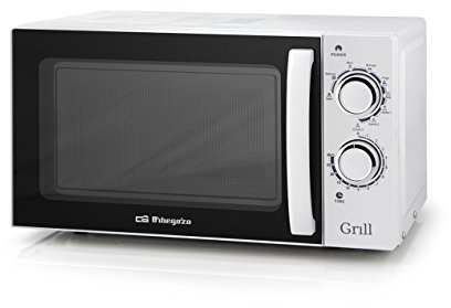 Orbegozo MIG 2030 - Microondas con grill (700 W de potencia, grill de 900 W, 9 niveles de funcionamiento), color blanco