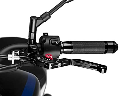 Puig 24NNR Black and Red Clutch Lever (Foldable-Extendable Expandable Selector)