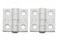 Charnière (Lot de 2) Nylon renforcé 35x38mm Couleur Blanche blanc