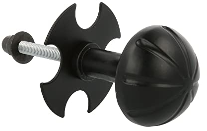 Amig - Bouton | Fixe Et Avec Rosette | Ø 55 mm | Finition Simple Et Élégante | Idéal Pour Tous Types De Portes Intérieures | Plaque En Acier Et Bouton En Zamak Noir