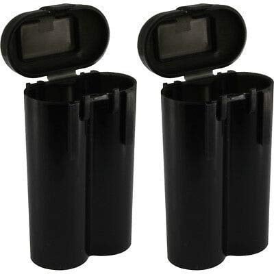 MOTOPRODUCTS 2 Black 18650 & CR123A 2 Battery Holder Storage Case for 18650 Batteries