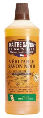 MAITRE SAVON DE MARSEILLE, Savon Noir Liquide a l'huile Lin - 1l