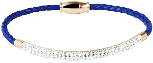 Akzent Armband Damen - Premium Armband Damen in Blau aus Kunstleder, 100% Wasserfest & Hautverträglich