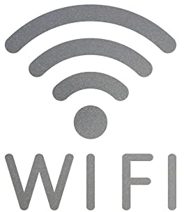 Aufkleber Tattoo WIFI 12cm silber WLAN Hotspot kostenlos Internet Zugang Zeichen Symbol Logo