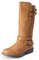 DREAM PAIRS Kids Stivali al Ginocchio Moda Equitazione con Zip Laterale per Ragazze Polacchini Comodi Stivaletti Bambina,Size 33.5,Abbronzatura,LUCKID-03