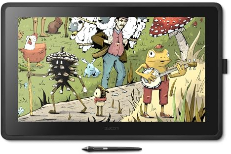 Wacom Cintiq 22 - Tableta de Dibujo con Pantalla, Pantalla LCD Full HD de 21.5 Pulgadas, Tableta de Artes gráficas, Incluye Pro Pen 2 con Respuesta de inclinación, Tableta de animación de diseño