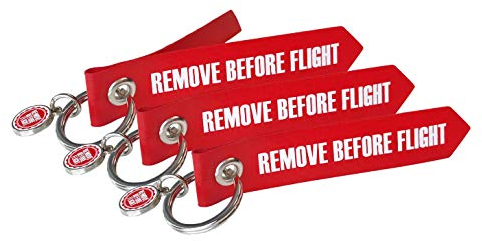 REMOVE BEFORE FLIGHT Mini-Originals 3 Stück - Original Luftfahrtmaterial